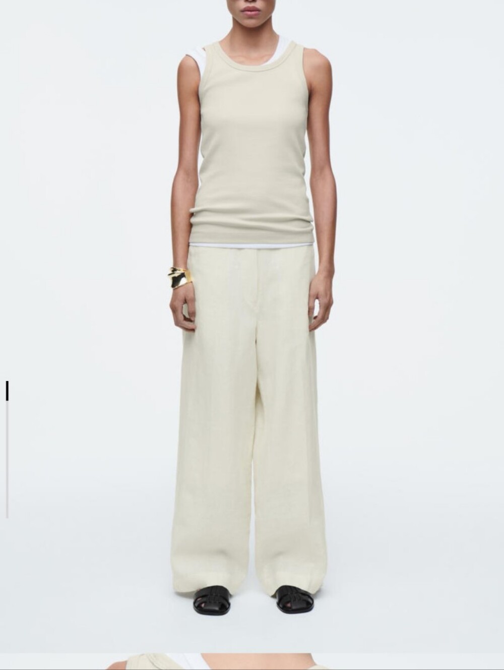 COS Wide Leg Tailored Linen Trousers, US 4